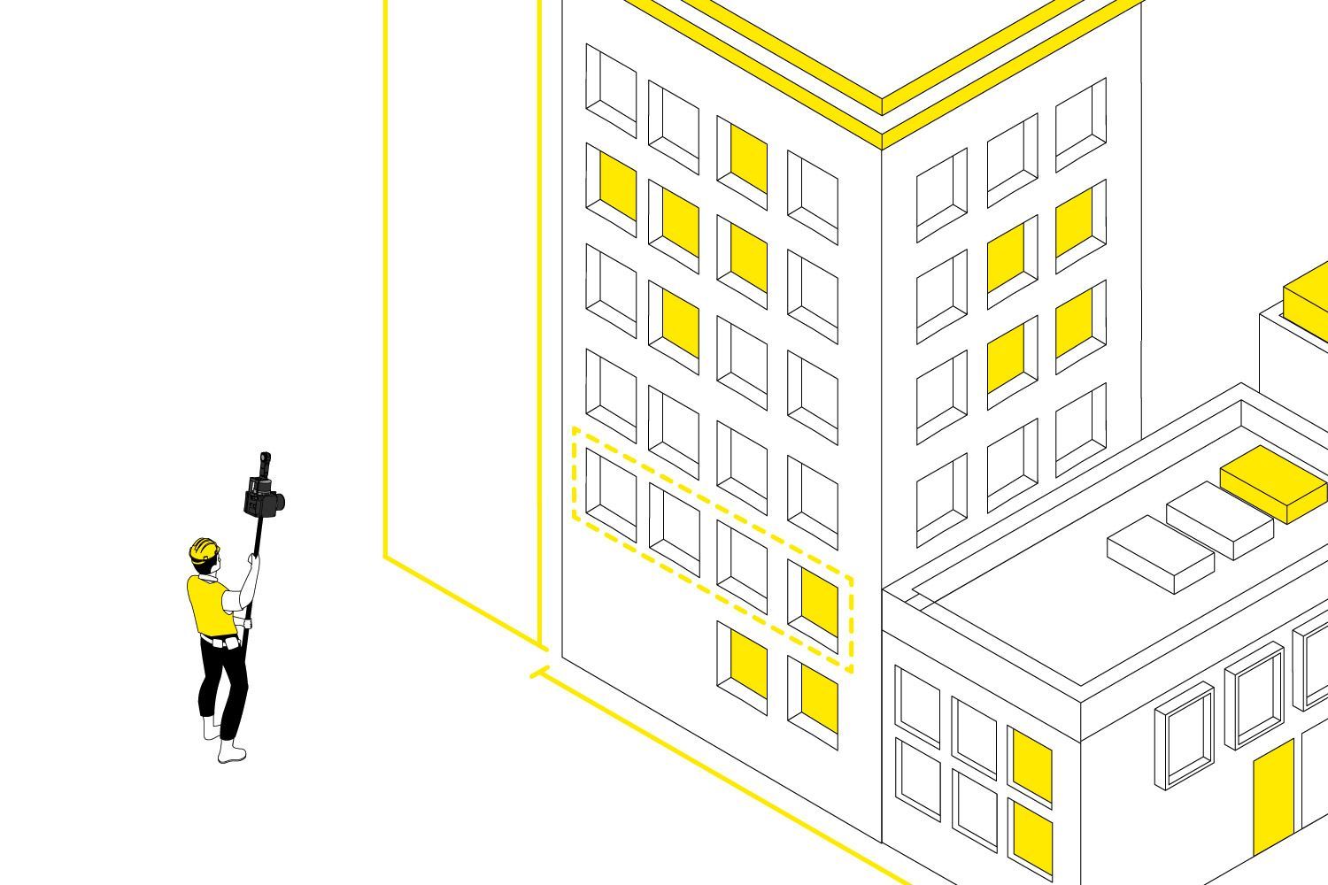 Fassadenaufmaß mobiles 3D-Laserscanning dotscene